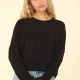 Black Long Sleeve Pocket Top