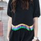 Black Mardi Gras Wave Set Shorts