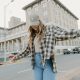 Brown Checker Button Down Shacket