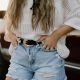 Cello Medium Wash Mom Denim Shorts