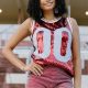 Crimson & White Sequin Sleeveless Jersey