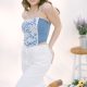 Crochet Denim Corset Tube Top