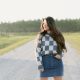 Dusty Blue Corduroy Mini Skirt