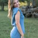 Dusty Blue Knit Set Vest