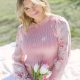 Floral Sleeve Cable Knit Top